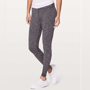 Lululemon Wunder Under Hi-Rise Tight *28" Coco Pique Black White women’s size 4